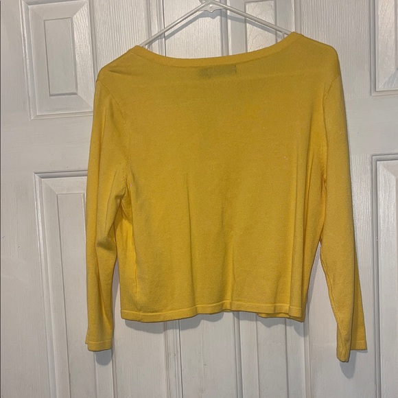 7 Avenue  New York&Company Mustard Yellow Blouse - Picture 4 of 7